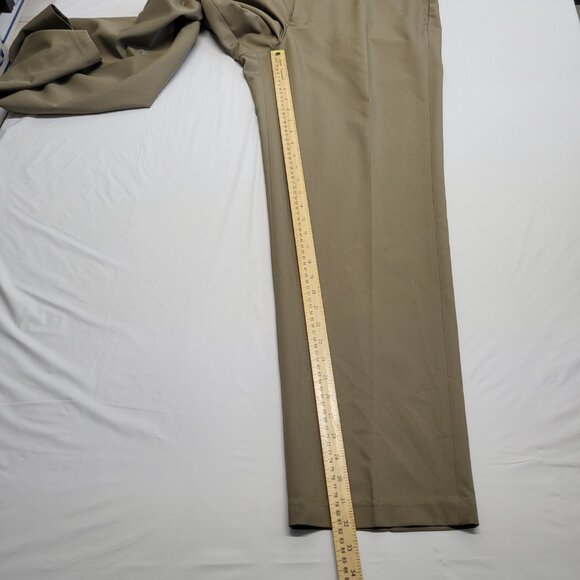 Haggar Q Mens Dress Pants 36 X 32 Straight Leg Polyester Beige - Picture 12 of 16